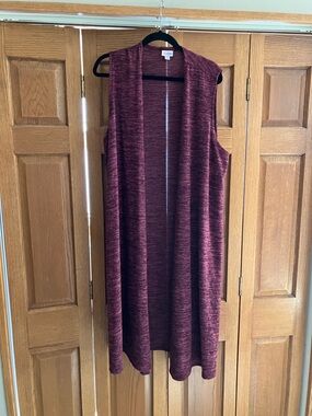 LuLaRoe Womens JOY Duster Vest  Size Large Pink Fit Sz 14-16
